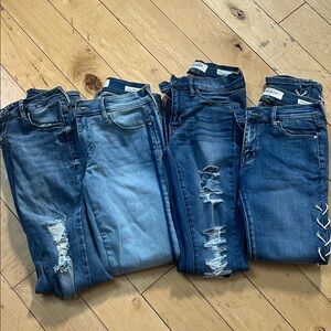 Bundle of 4 PacSun Blue Denim Jeans for Women